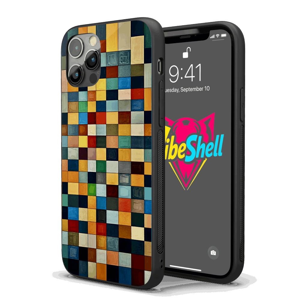 Grid Abstract iPhone Case – Stylish, Protective Case from VibeShell