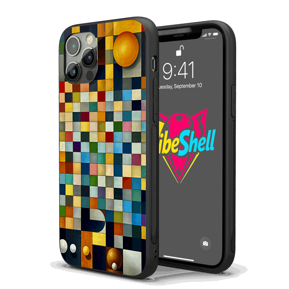 Grid Abstract iPhone Case – Stylish, Protective Case from VibeShell