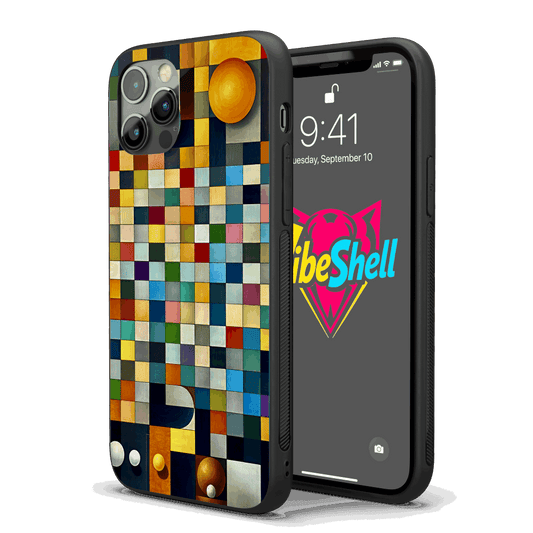 Grid Abstract iPhone Case – Stylish, Protective Case from VibeShell