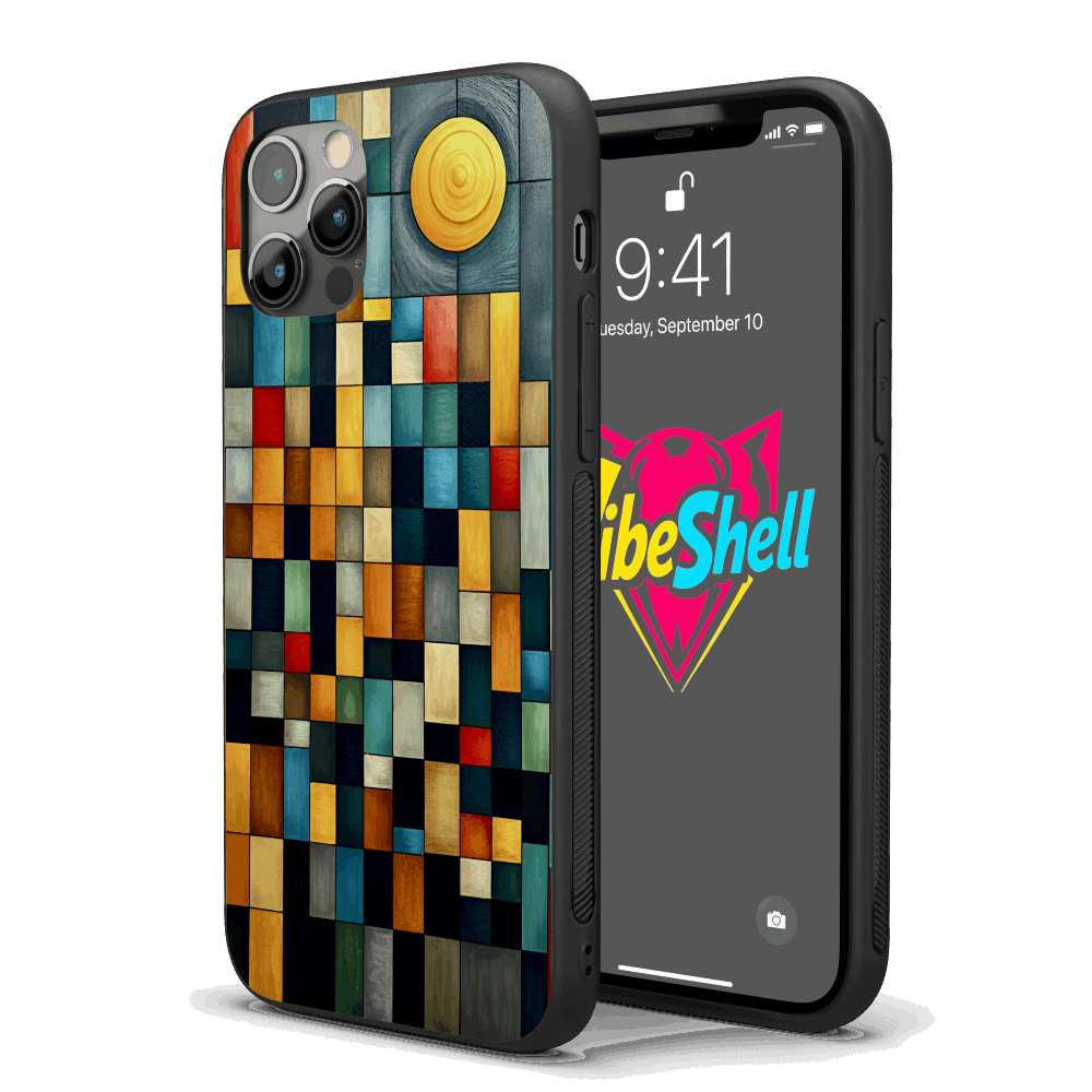 Grid Abstract iPhone Case – Stylish, Protective Case from VibeShell