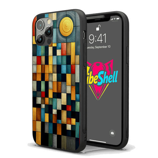Grid Abstract iPhone Case – Stylish, Protective Case from VibeShell