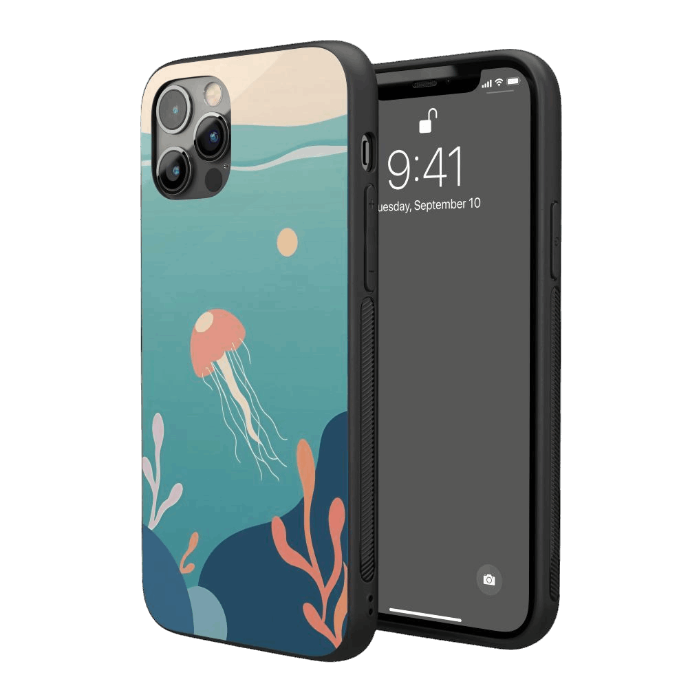 Aqua Minimal iPhone Case – Stylish, Protective Case from VibeShell