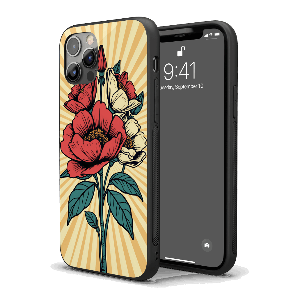 Flowers Pop Art iPhone Case – Stylish, Protective Case from VibeShell