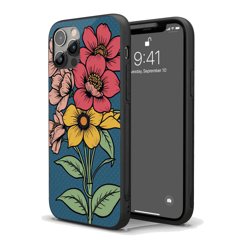 Flowers Pop Art iPhone Case – Stylish, Protective Case from VibeShell