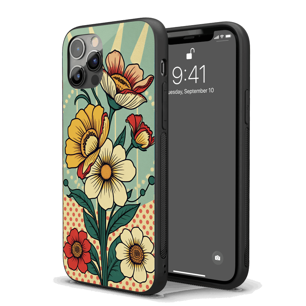 Flowers Pop Art iPhone Case – Stylish, Protective Case from VibeShell