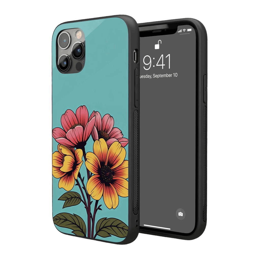 Flowers Pop Art iPhone Case – Stylish, Protective Case from VibeShell