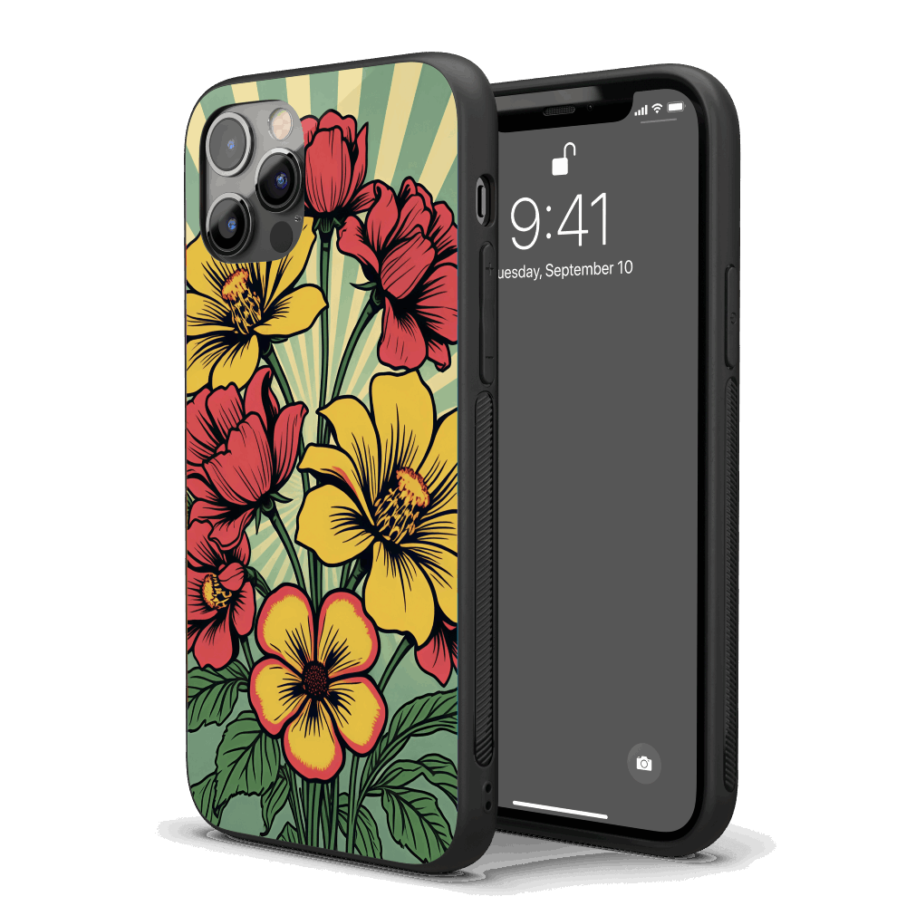 Flowers Pop Art iPhone Case – Stylish, Protective Case from VibeShell