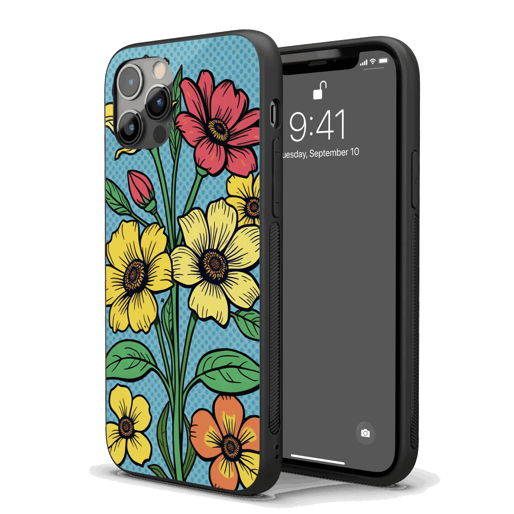 Flowers Pop Art iPhone Case – Stylish, Protective Case from VibeShell