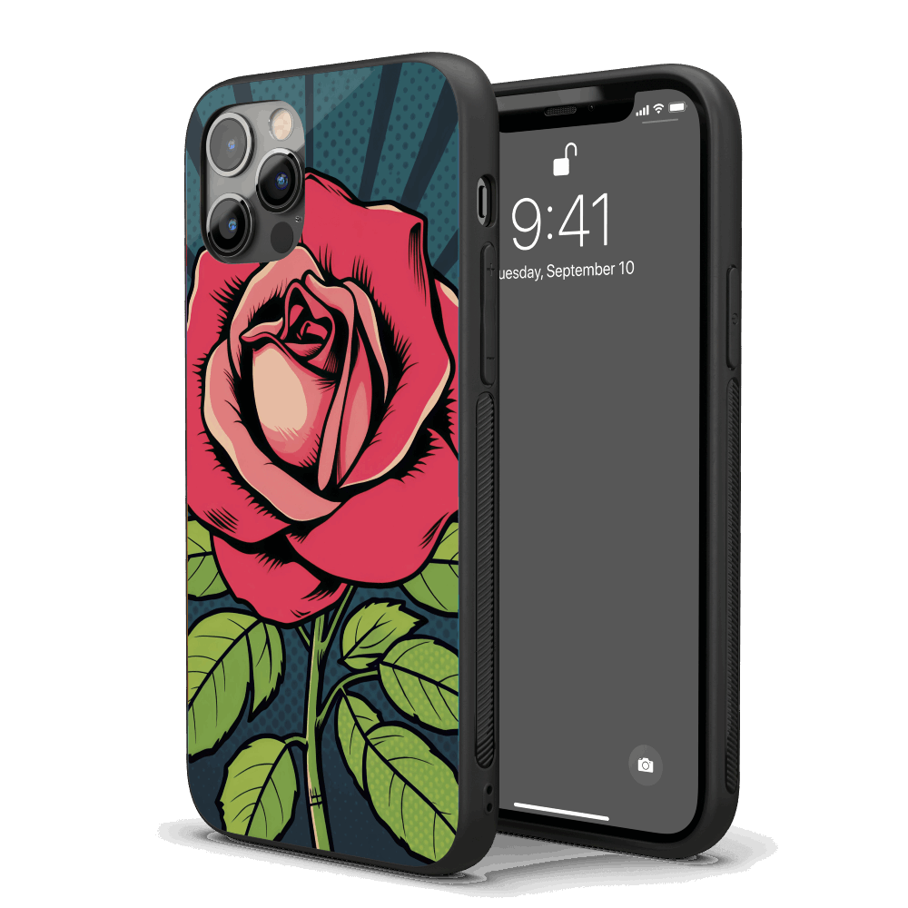 Rose Pop Art iPhone Case – Stylish, Protective Case from VibeShell