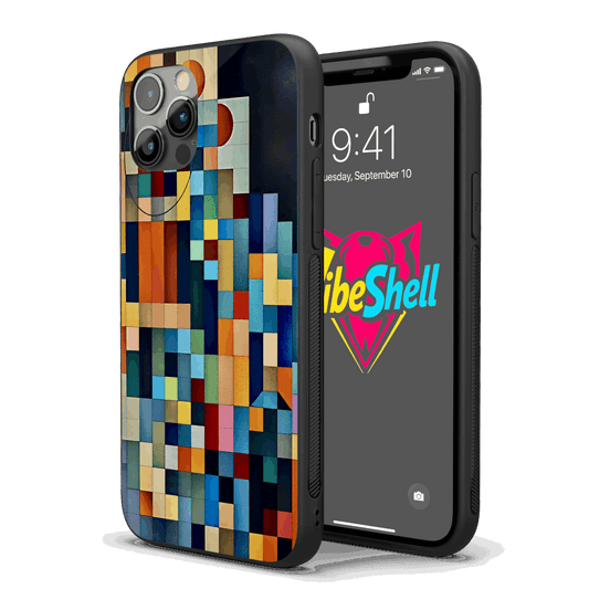 Grid Abstract iPhone Case – Stylish, Protective Case from VibeShell