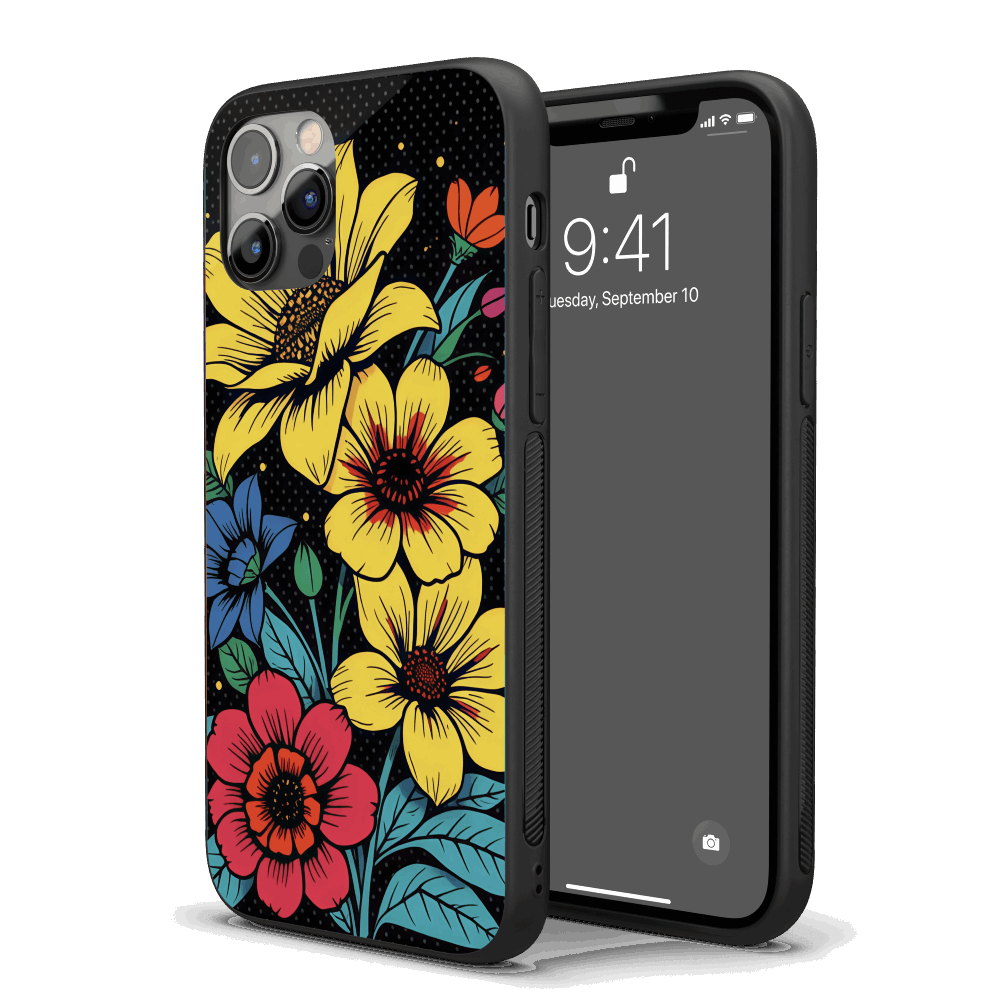 Flowers Pop Art iPhone Case – Stylish, Protective Case from VibeShell