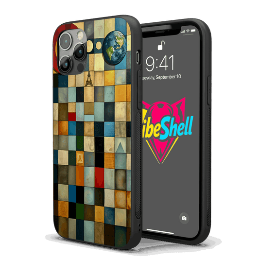 Grid Abstract iPhone Case – Stylish, Protective Case from VibeShell