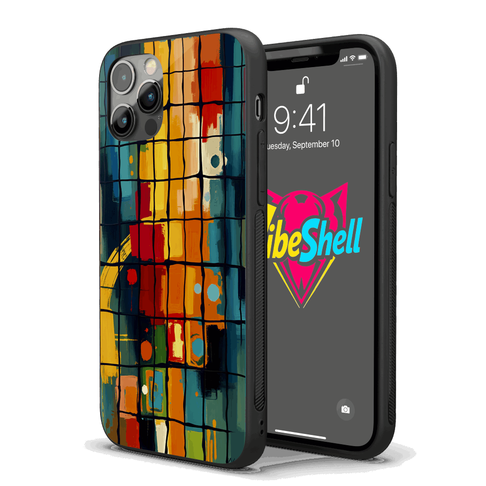 Grid Abstract iPhone Case – Stylish, Protective Case from VibeShell