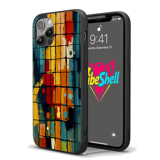 Grid Abstract iPhone Case – Stylish, Protective Case from VibeShell