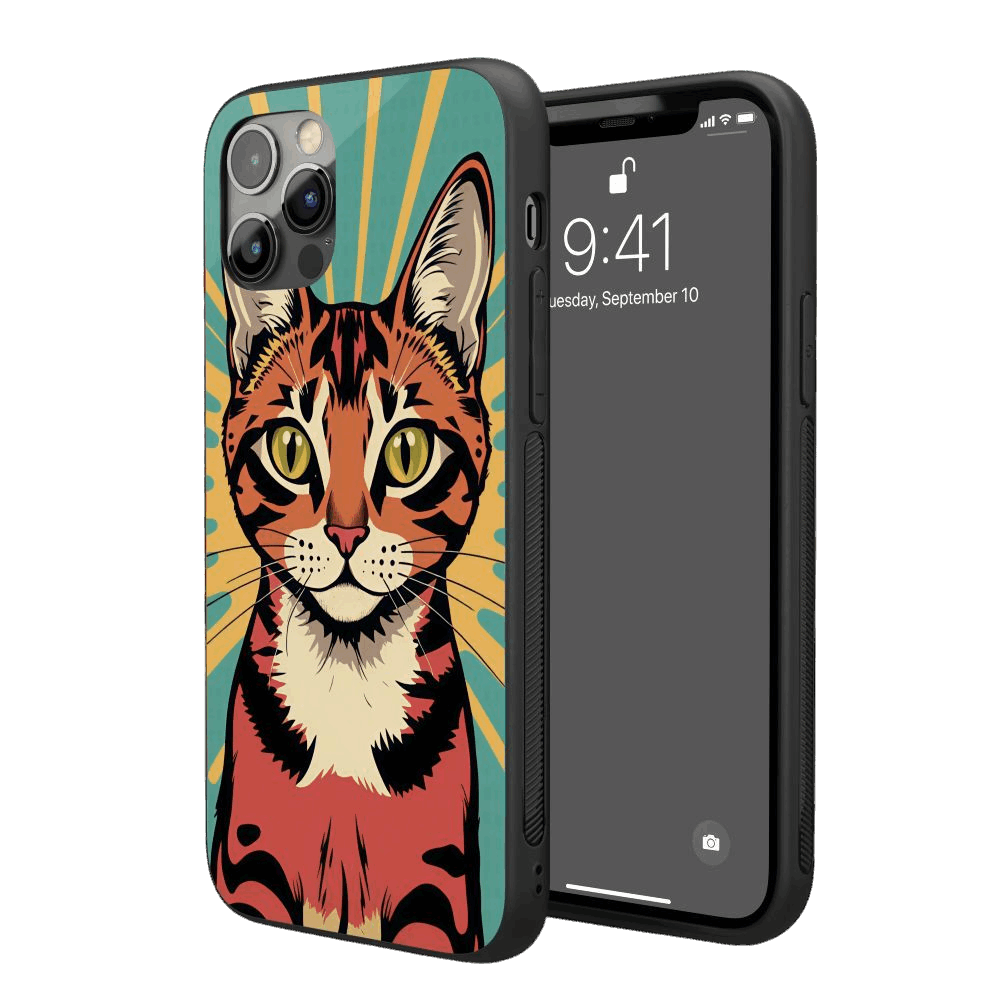 Cat Pop Art iPhone Case – Stylish, Protective Case from VibeShell