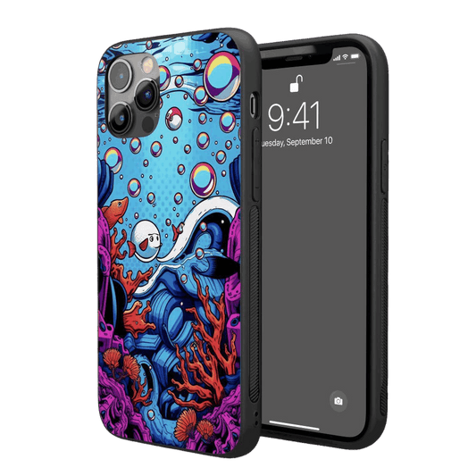 Aqua Pop Art iPhone Case – Stylish, Protective Case from VibeShell