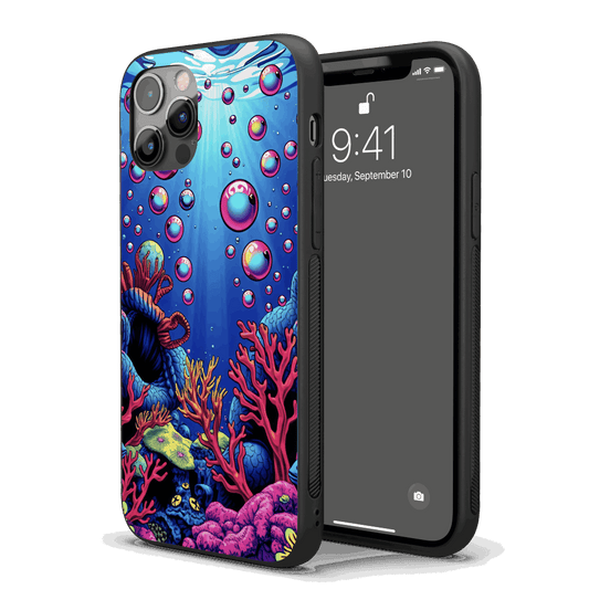 Aqua Pop Art iPhone Case – Stylish, Protective Case from VibeShell